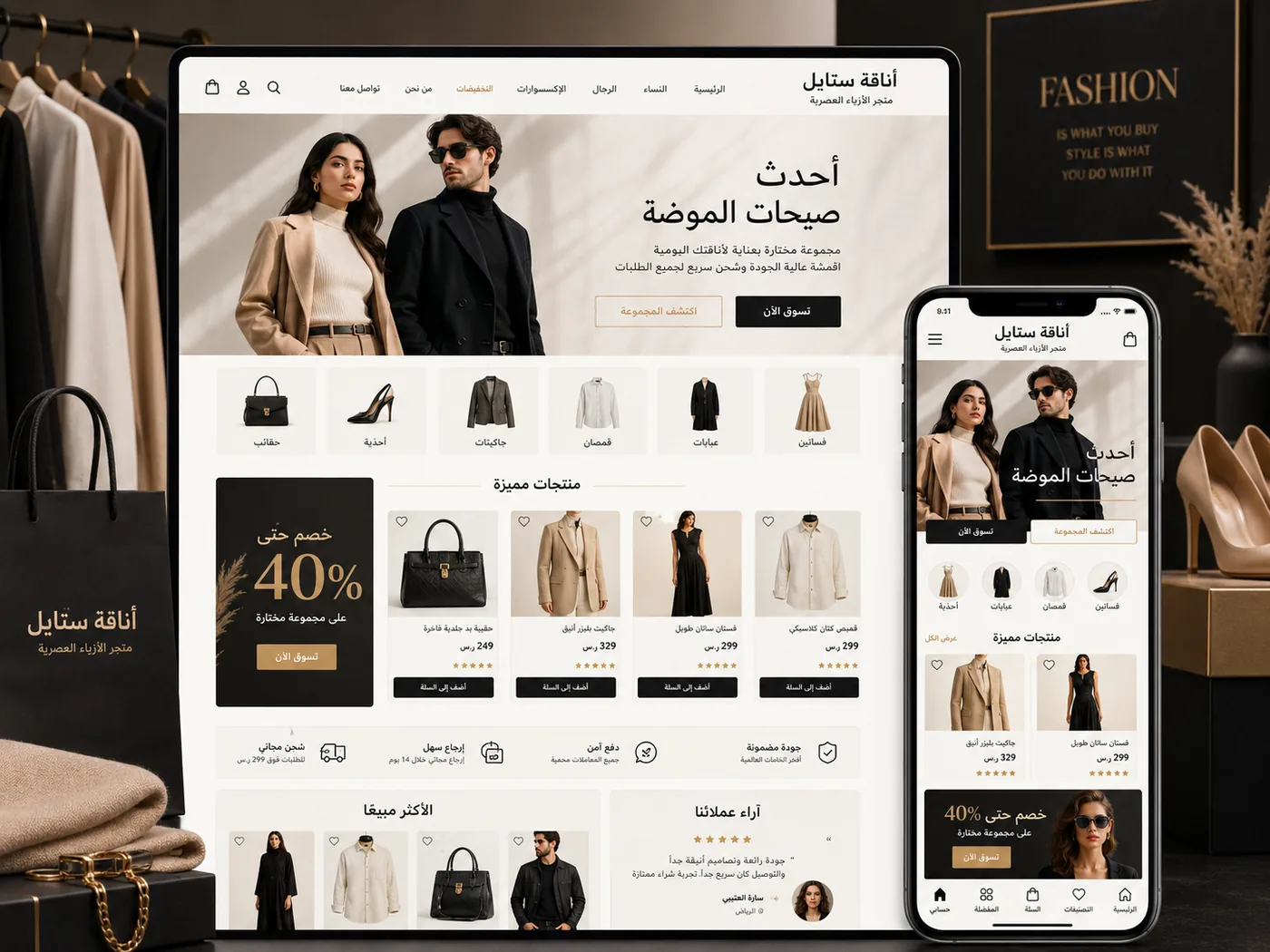 Fashion E-Commerce Store interface preview